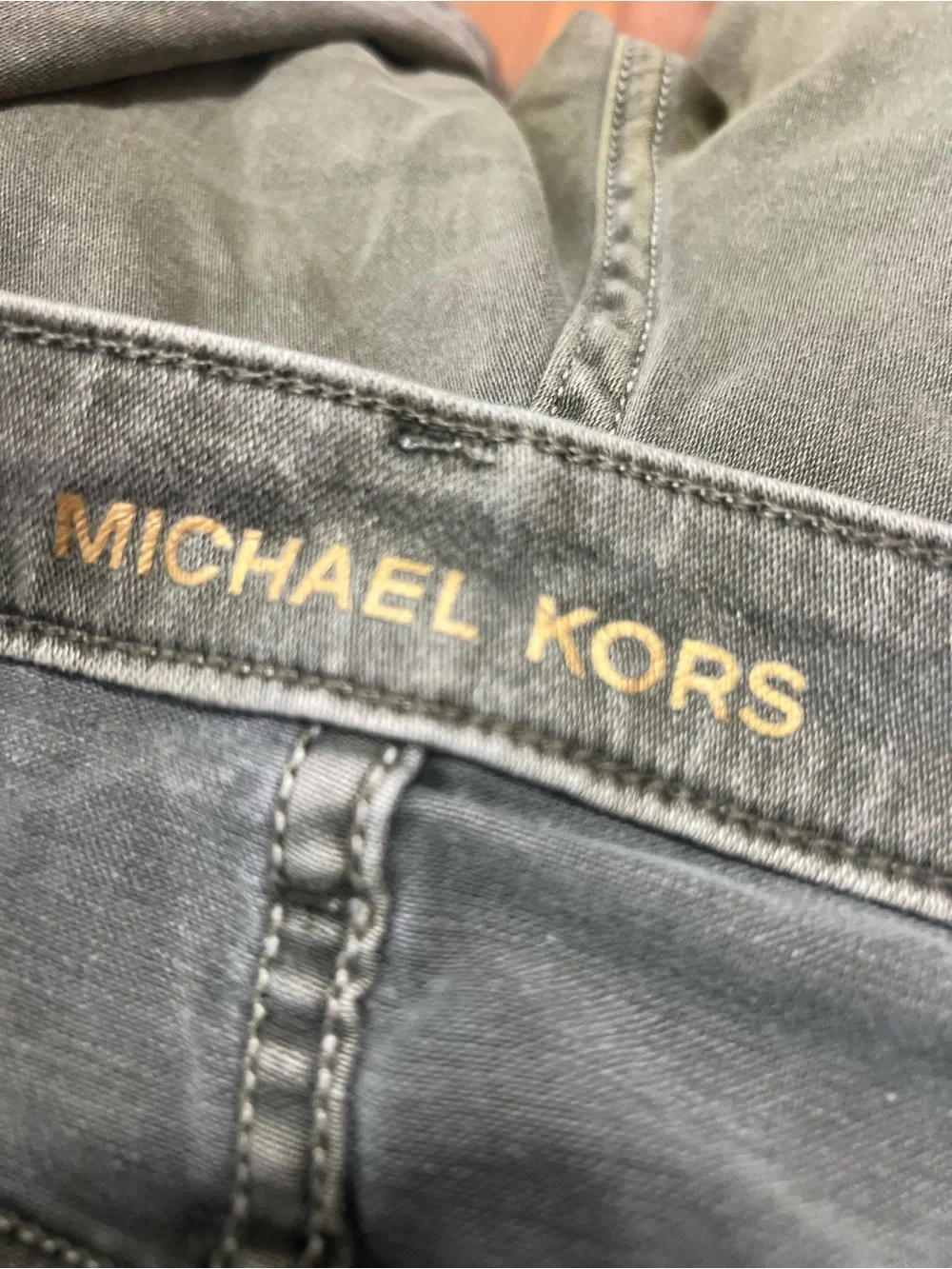 Michael Kors Jeans Womens 10 Green Izzy Skinny Cropped Casual Pants Denim